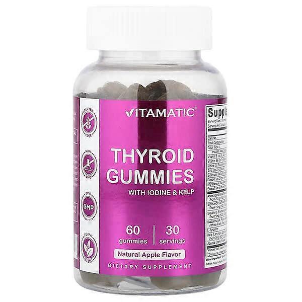 Vitamatic, Thyroid Gummies With Iodine & Kelp, Apple, 60 Gummies