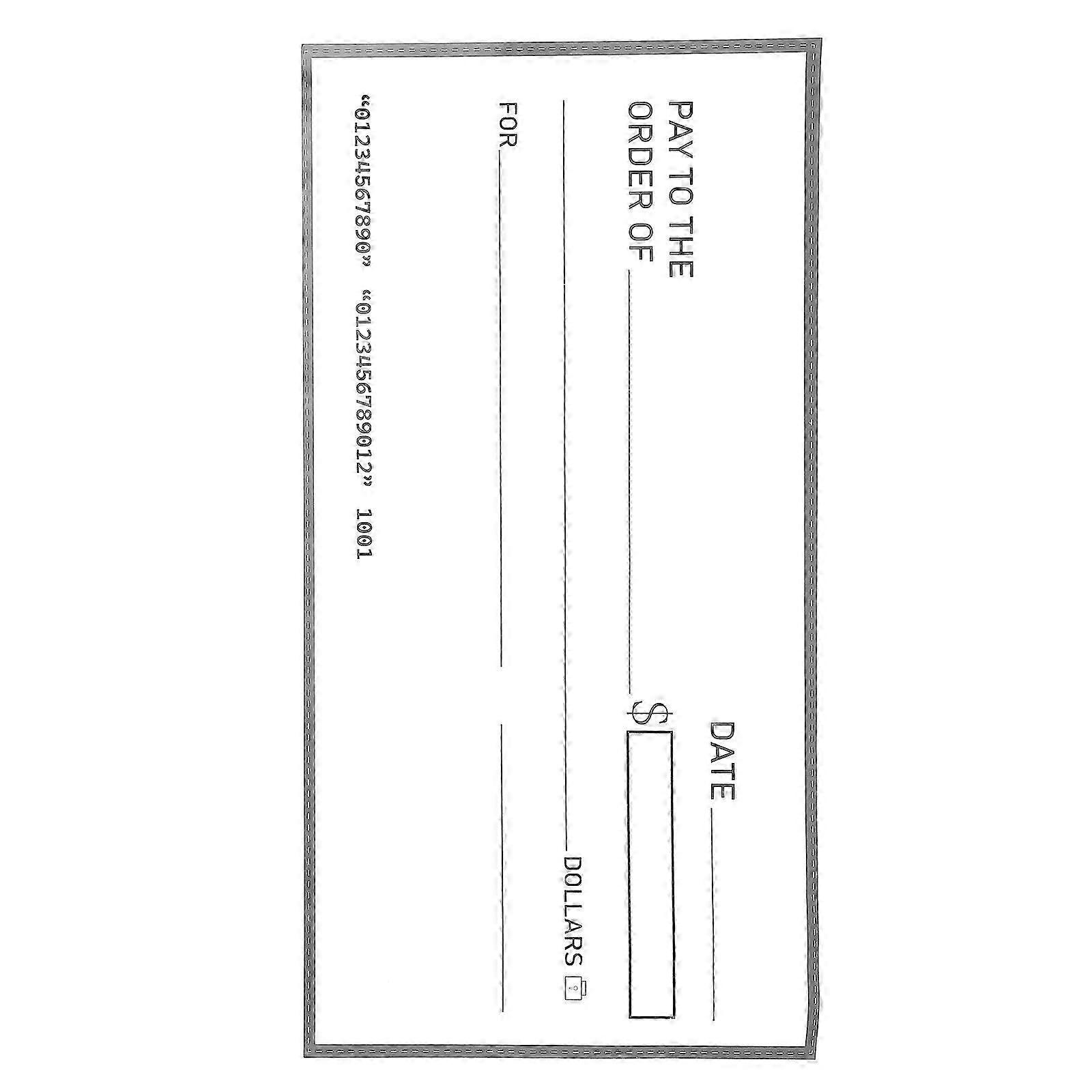Giant Check For Presentation Big Checks For Presentations White 76.20X40.60X0.10CM Versatile Use 1Pack