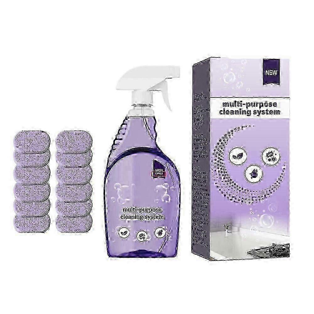 Puhdista tiivistetyt puhdistustabletit suihkepullolla