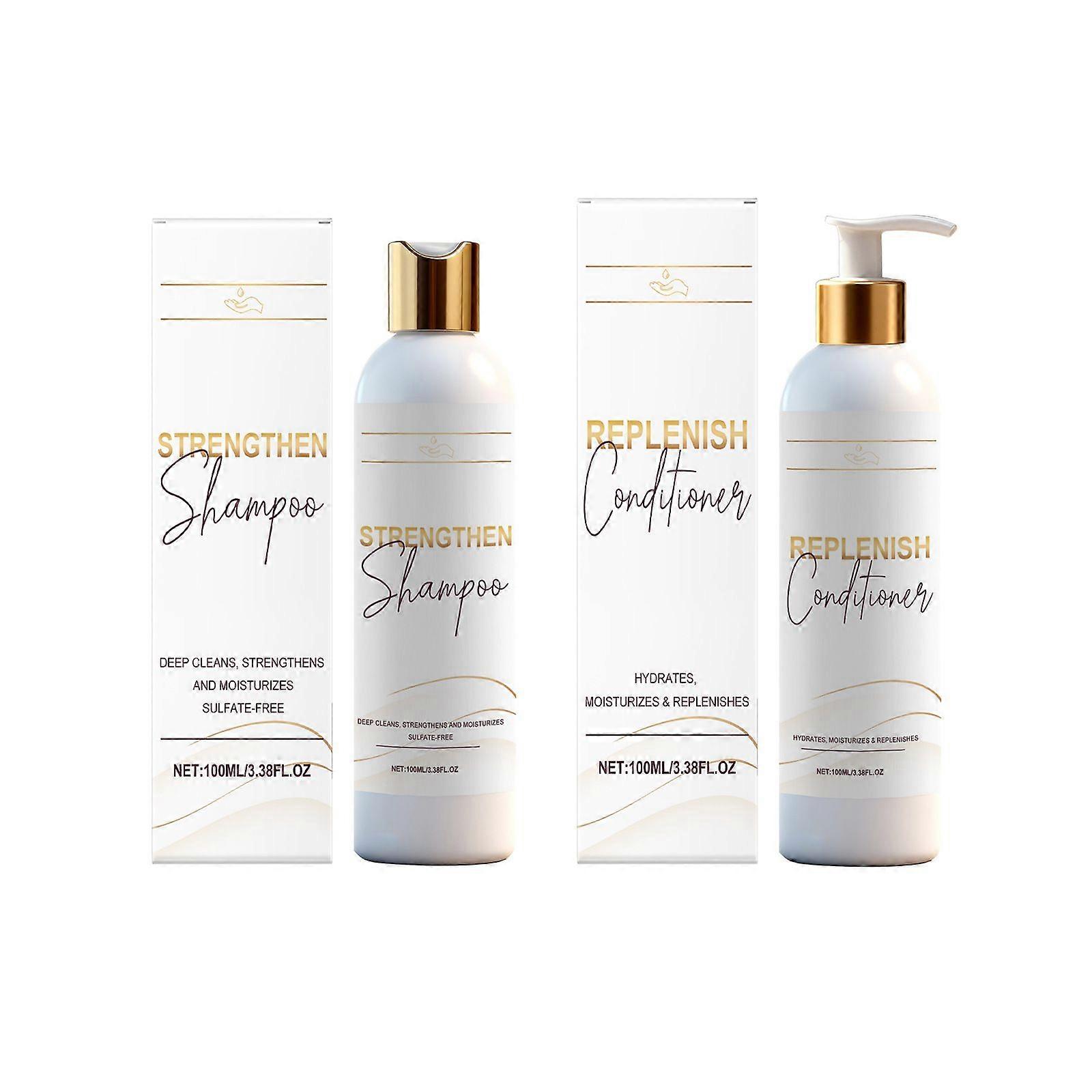 unbrand Shampoing fortifiant et après-shampoing réparateur entièrement naturel pour la croissance et