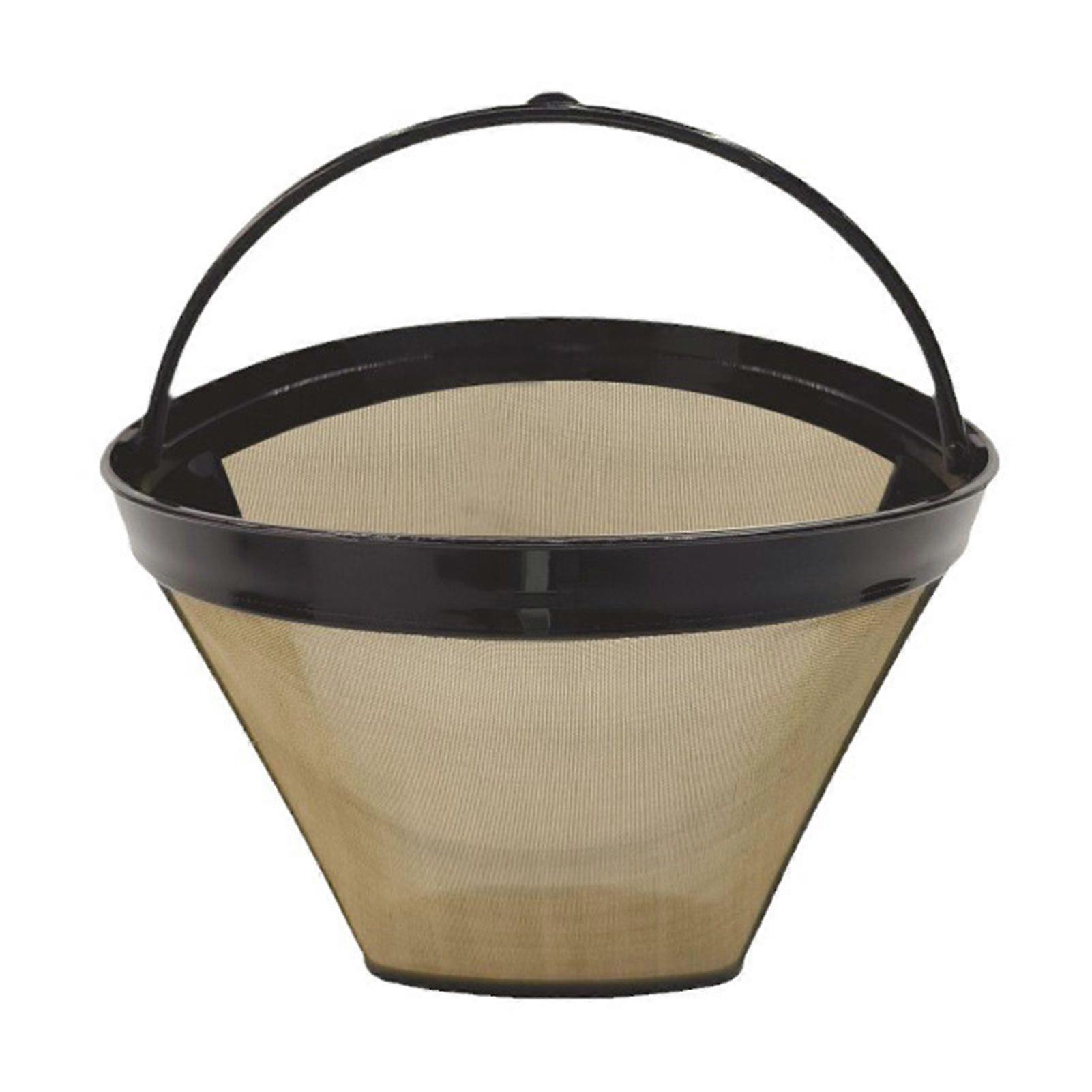 Stainless Steel Coffee Filter for Coffee Maker Reusable Tea Brewer with Built-in Handle BPA-Free Fine Mesh Coffee Strainer Coffee Maker Filter Basket 