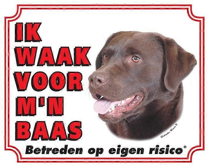 Stickerkoning Labrador Retriever Waakbord - Bruin