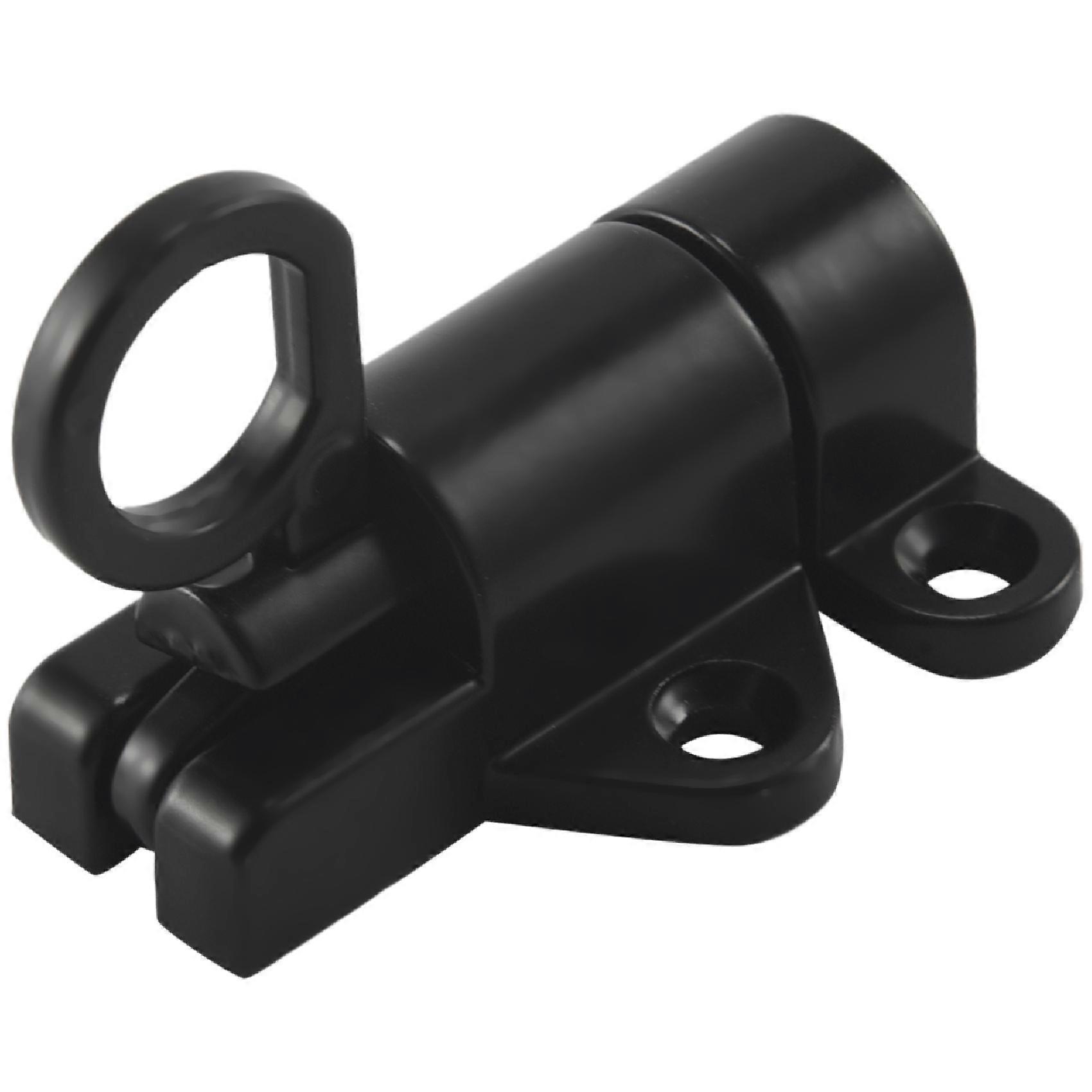 Aluminum Alloy Security Automatic Window Gate Lock Spring Bounce Door Bolt Latch, Black