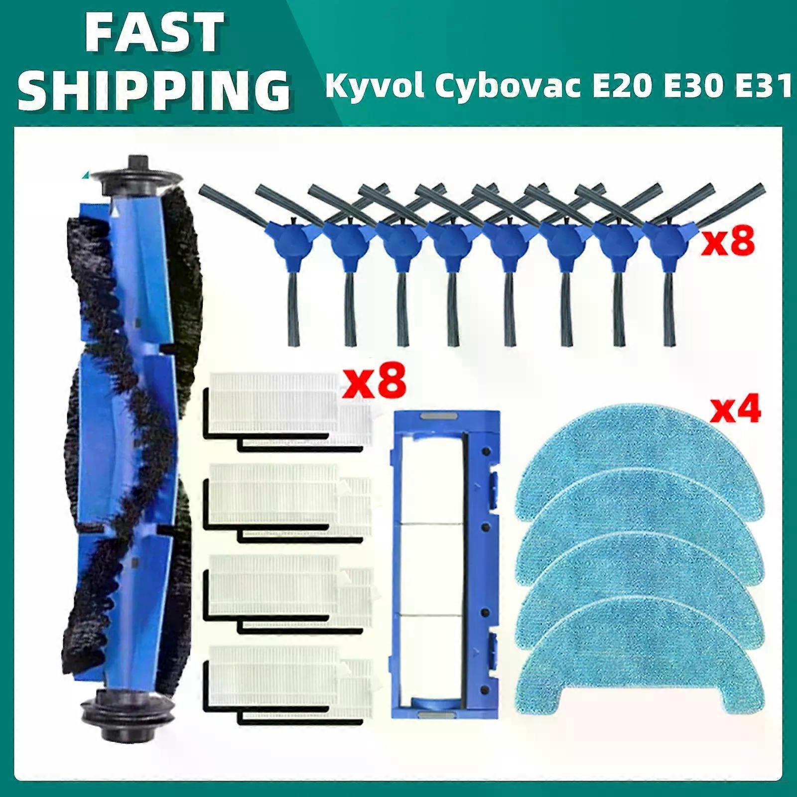 For Kyvol Cybovac E20 E30 E31 Robot Vacuum Cleaner Main Roller Side Brush Cover Accessory Spare Part Attachment Replacement