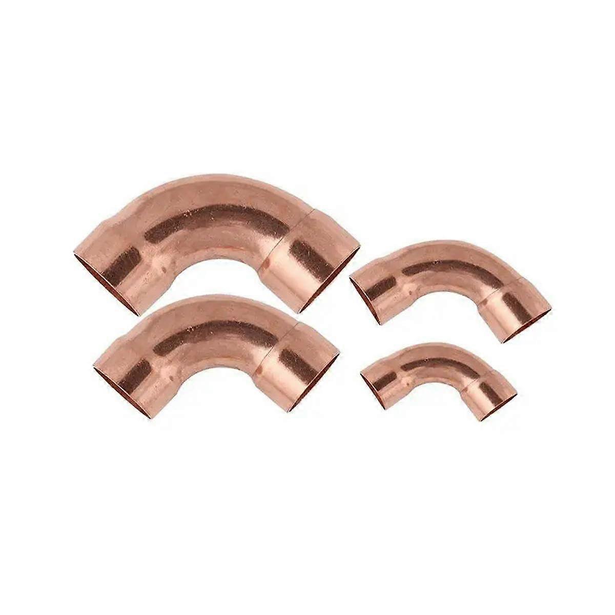 Copper Pipe Fitting 9.52mm50.8mm Big R Equal Elbow Double Socket Welding Connector For Air Conditioning Refrigeration