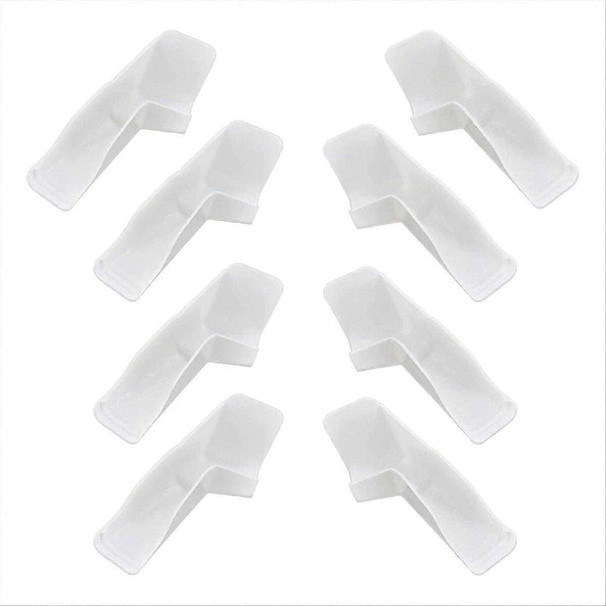 8pcs RV Gutter Spouts, White Rain Gutter Extensions to Protect the Top of RV in ,Reduce Dirt and Bl