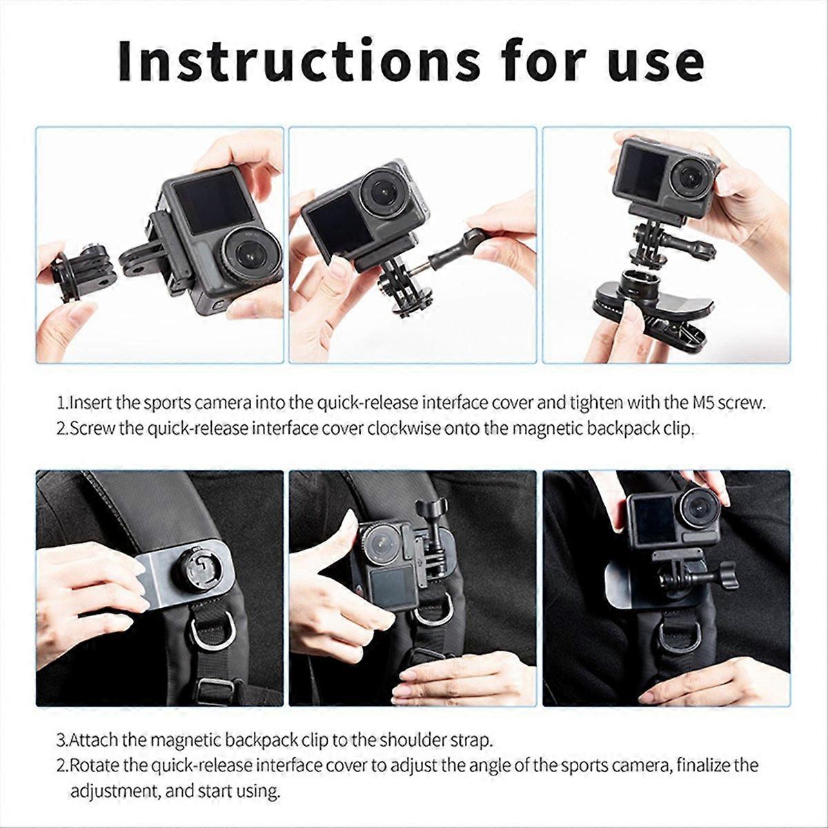 360X4スポーツカメラ用カメラクリップ POCKET3ポケットカメラ