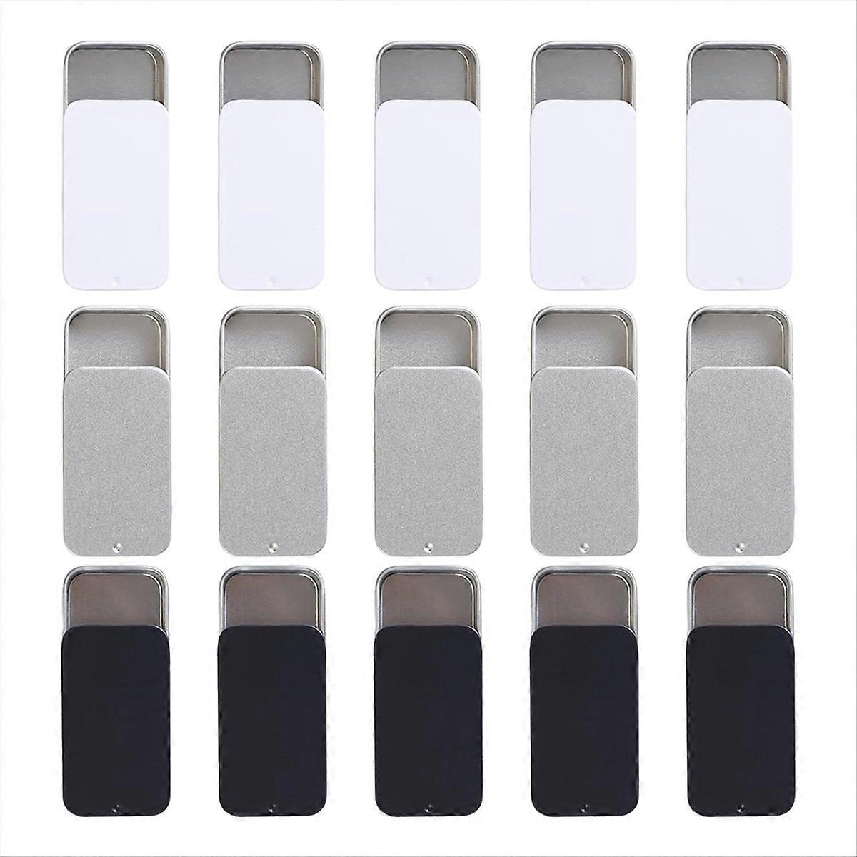 Slide Top Tin Containers Mini Metal Tin Box Containers Storage Boxes