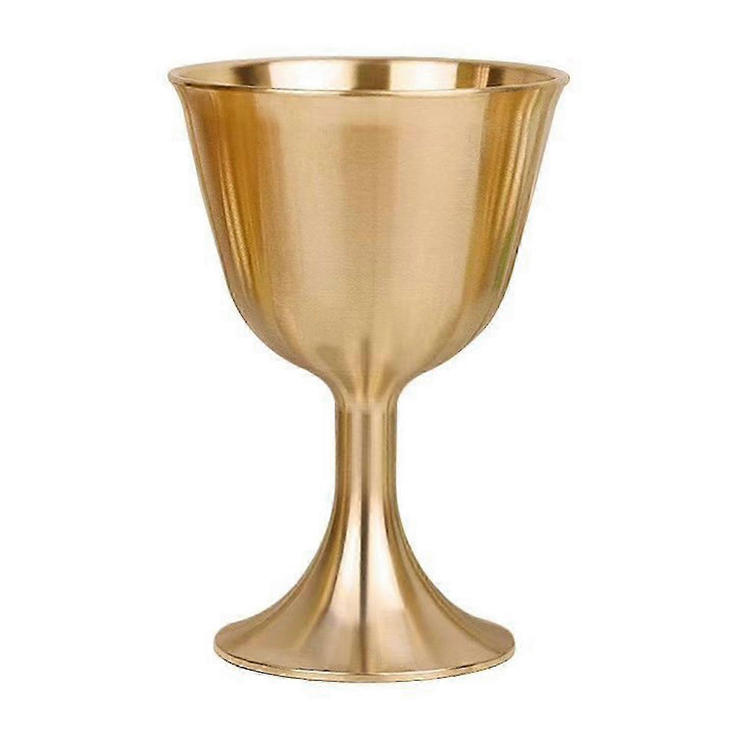 ZHOUBA Durable Wine Glass Good Gloss Copper Portable Smooth Edge Wine Cup for Daily Use