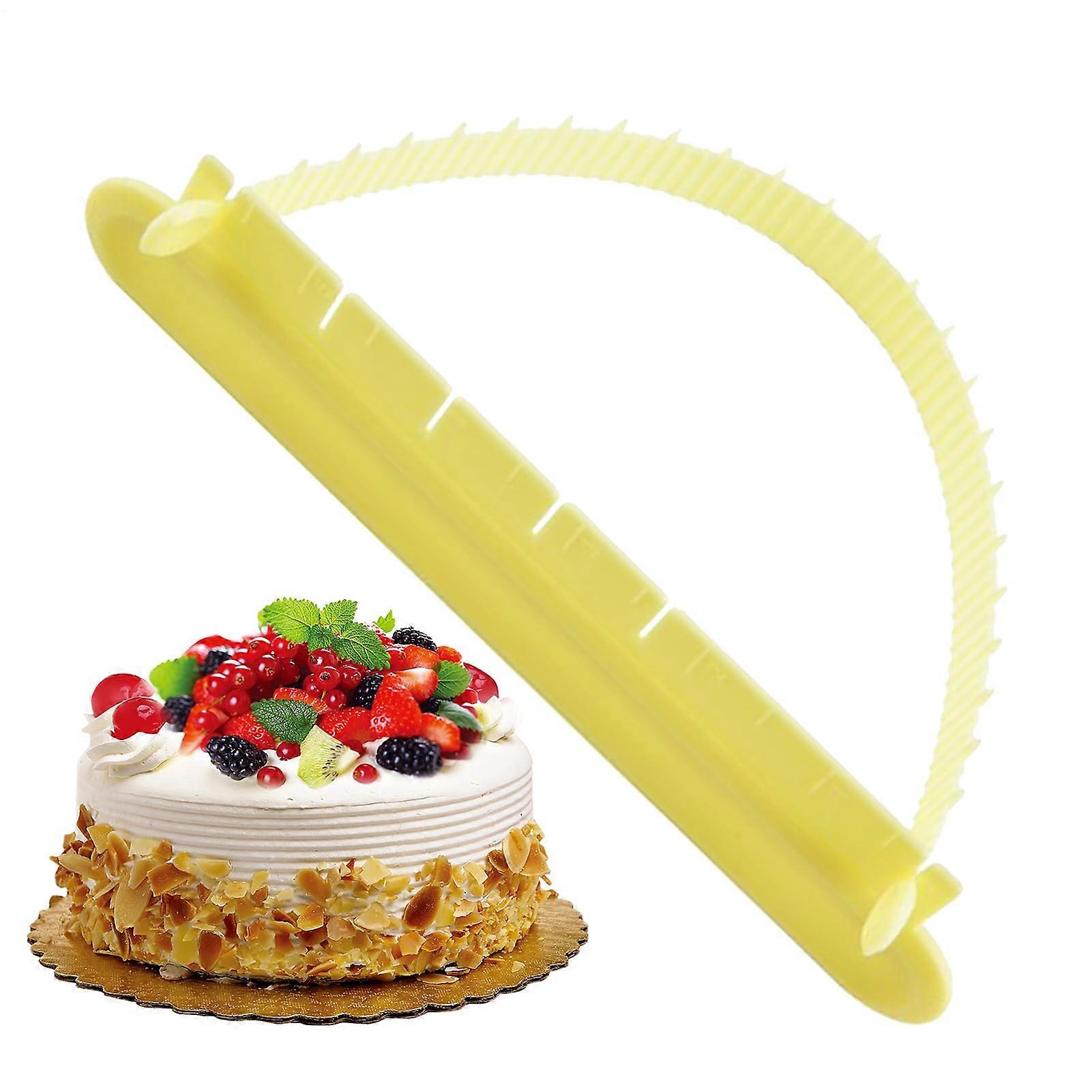 Cake Arc Ruler Fondant Arc Decorating Aid Curved Cake Edges Smoother Ruler Yellow
