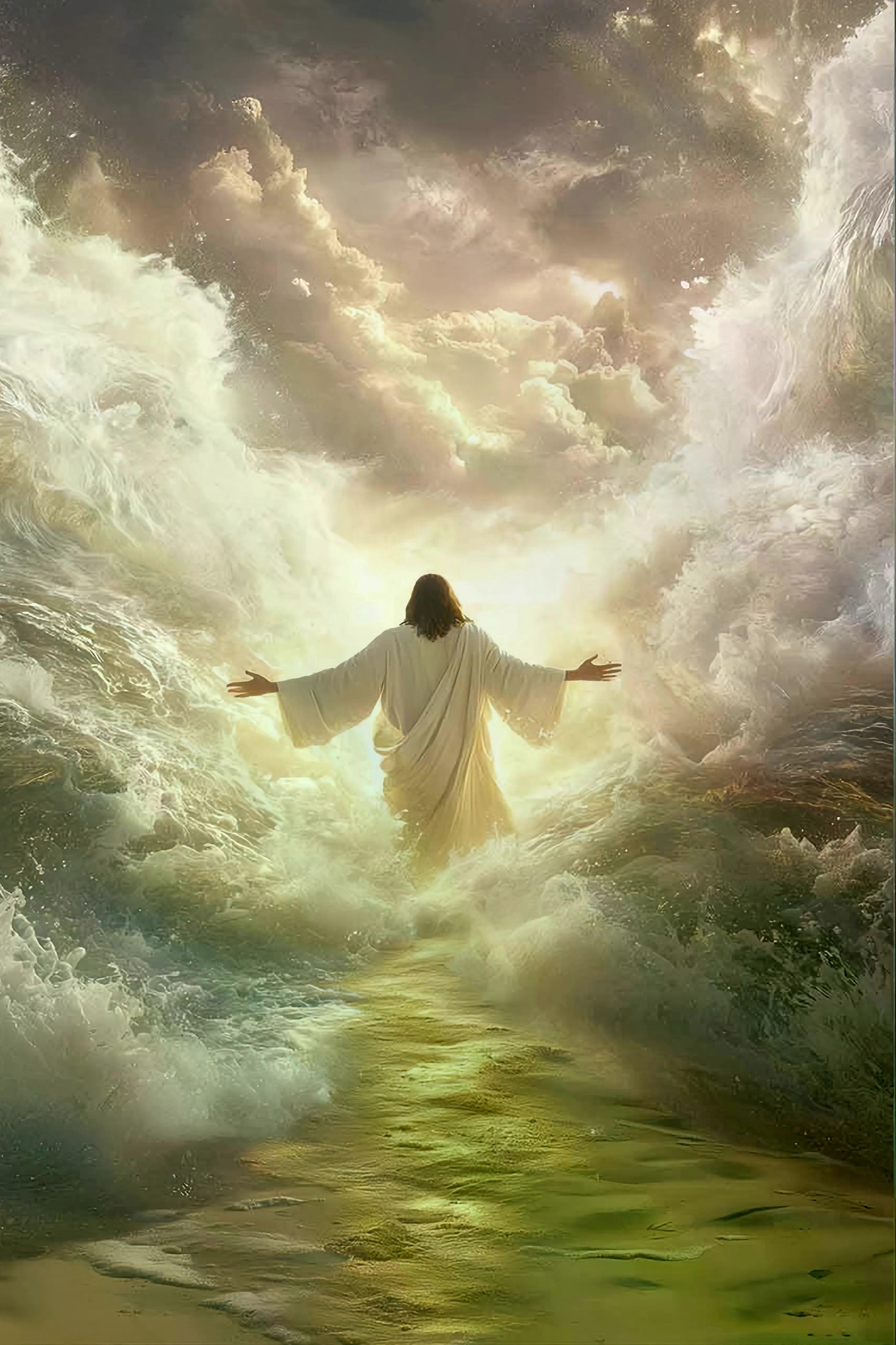 Pyhä uskonnollinen usko Jumala Jeesus ja Pyhä Henki Julisteet Tulosta Pyhä sydän Jeesus Paimen Canvas-maalaus Olohuone Koti De