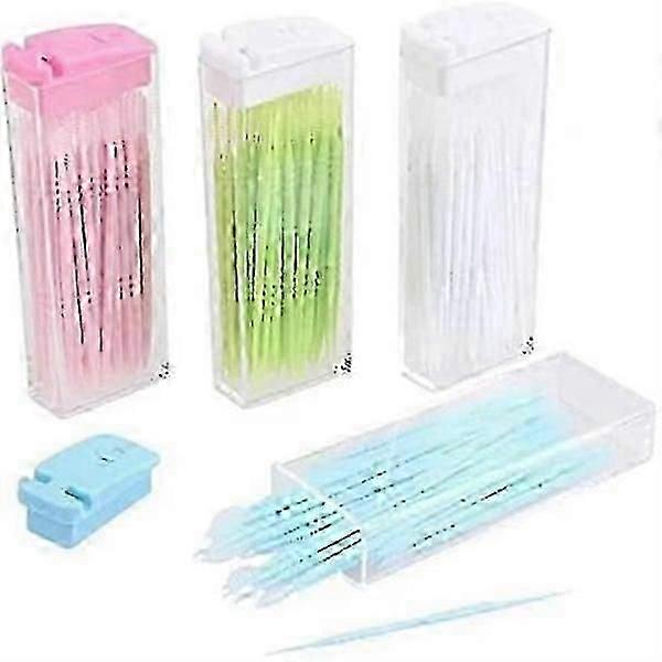 200-piece Plastic Toothpick Pack With Poke Head In 4 Boxes