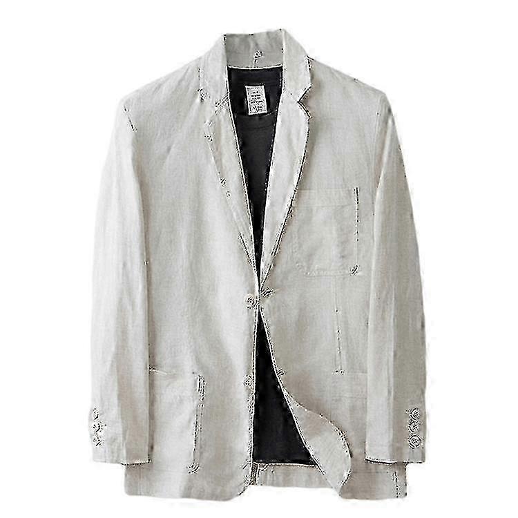 Men's Lightweight Two Button Linen Blazer Casual Coat