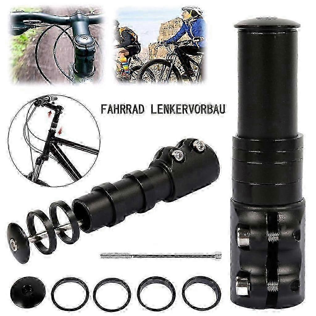 Aluminium Alloy Head Up Adapter, Bike Fork STEM Extender for Mountain Bicycles, Max 100mm Rise, Lightweight and Rust Resistant, Easy Installation, 202