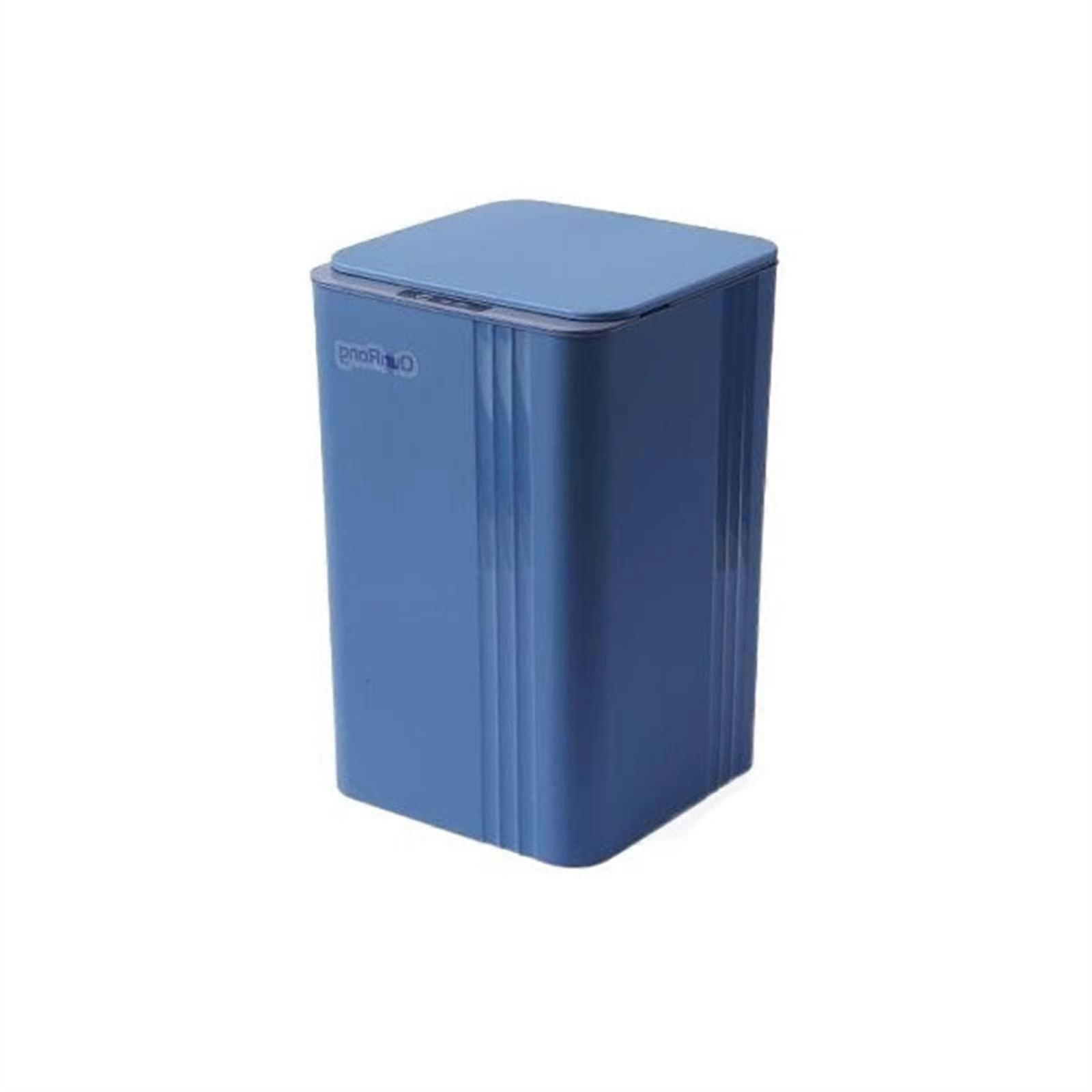 Dustbin 15L Smart Trash Can Automatic Induction Sensor Touchless Kitchen Trash Can Blue