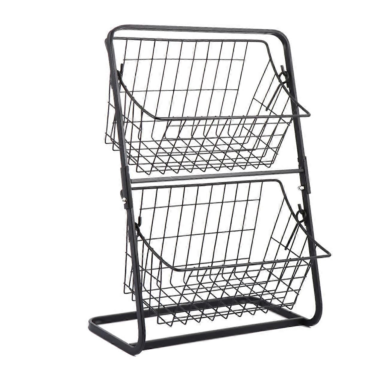 Cosmetics Storage Rack Iron Bin Desktop Kitchen Storage Basket Snack Rack