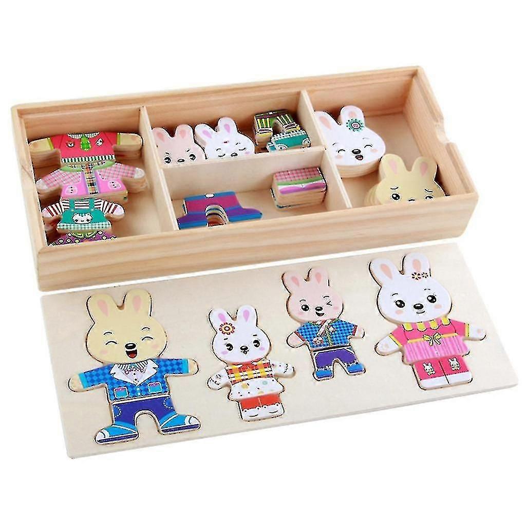3-d Puzzle Clothes Change Board Toy Learning Puzzlebox Kids Child Activity Toy