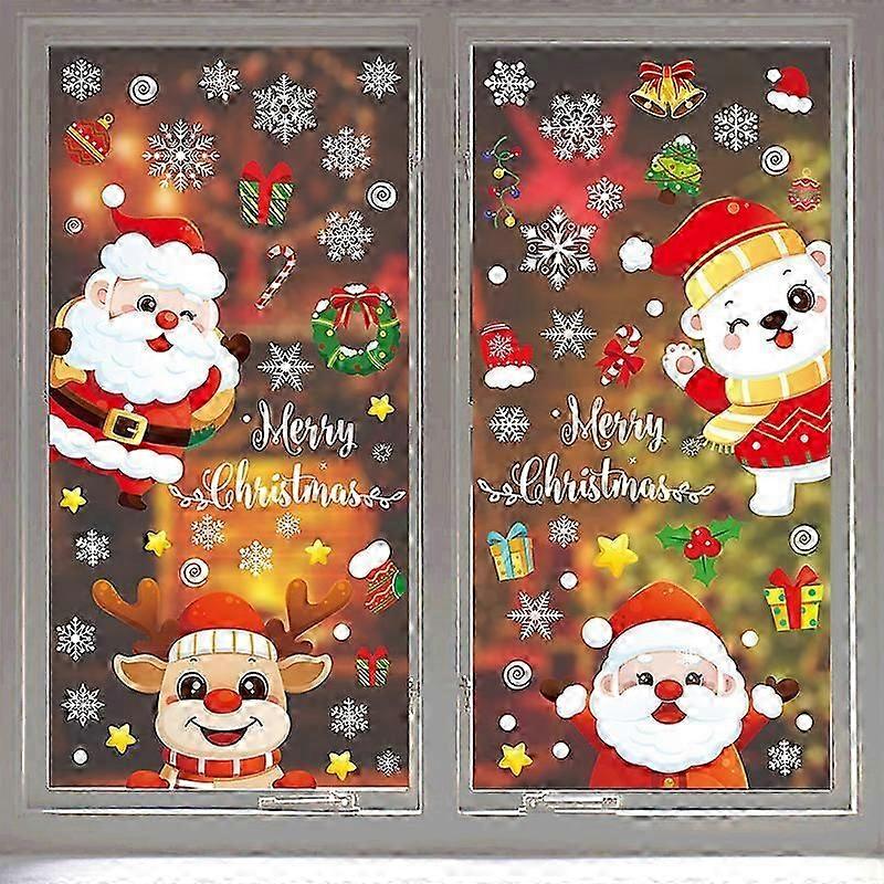 Christmas window decals static electricity door stickers double-sided