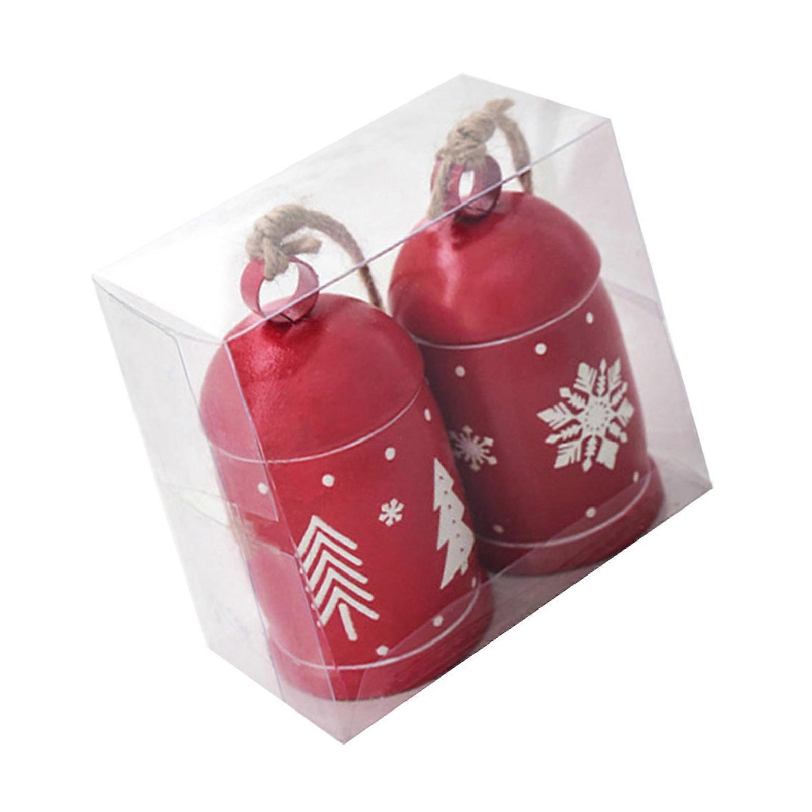 Traditional​ Design Metal Christmas Bells with Open Shape Weather-Resistant Hanging Decor​ Multicolor