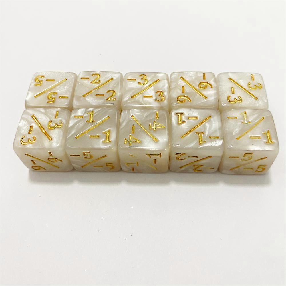 10Pcs/set 16mm D6 +1/-1 Dice For Magic The Gathering Game Counting Math teaching Counters