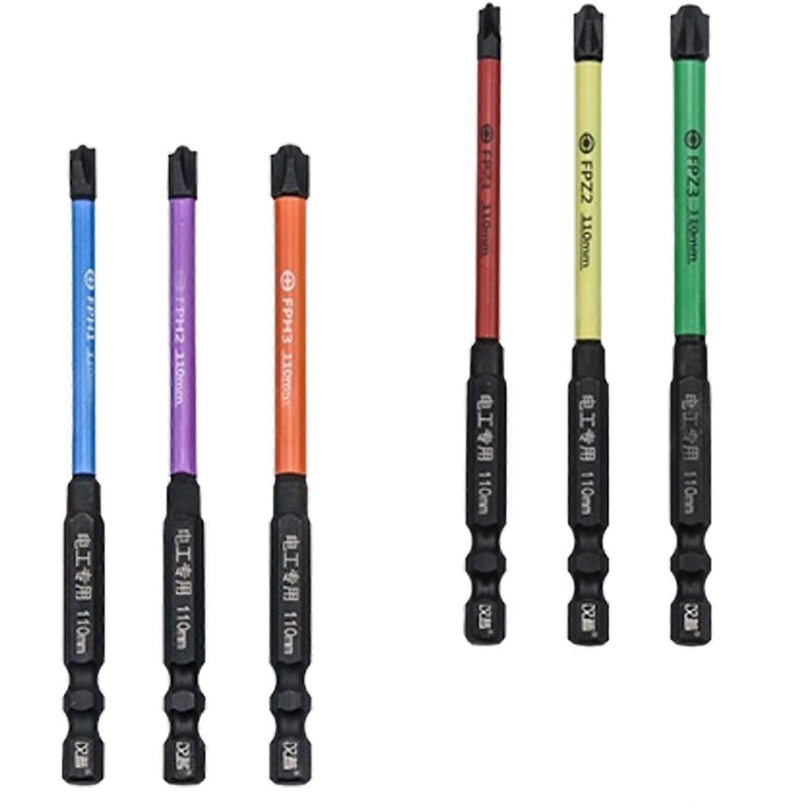 Mechanical grade Screwdriver For Electrical Work 3pc Magnetic Tip Set With HRC63 Alloys Steel Durables Antis Rust Phosphated Multicolor