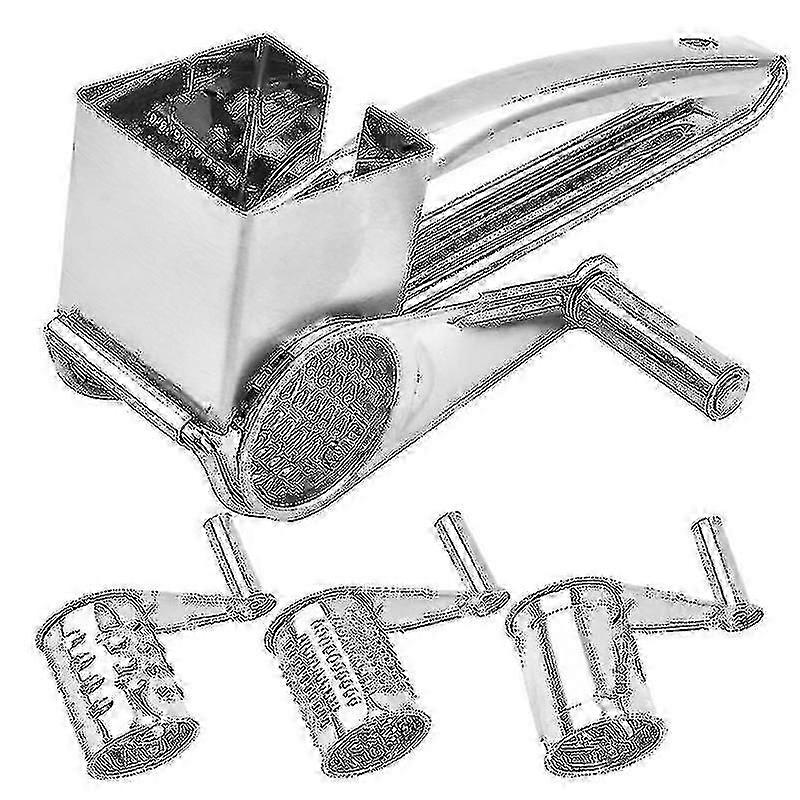 Stainless Steel 3 Drum Blades Cheese Grater - Durable & Efficient Kitchen Tool