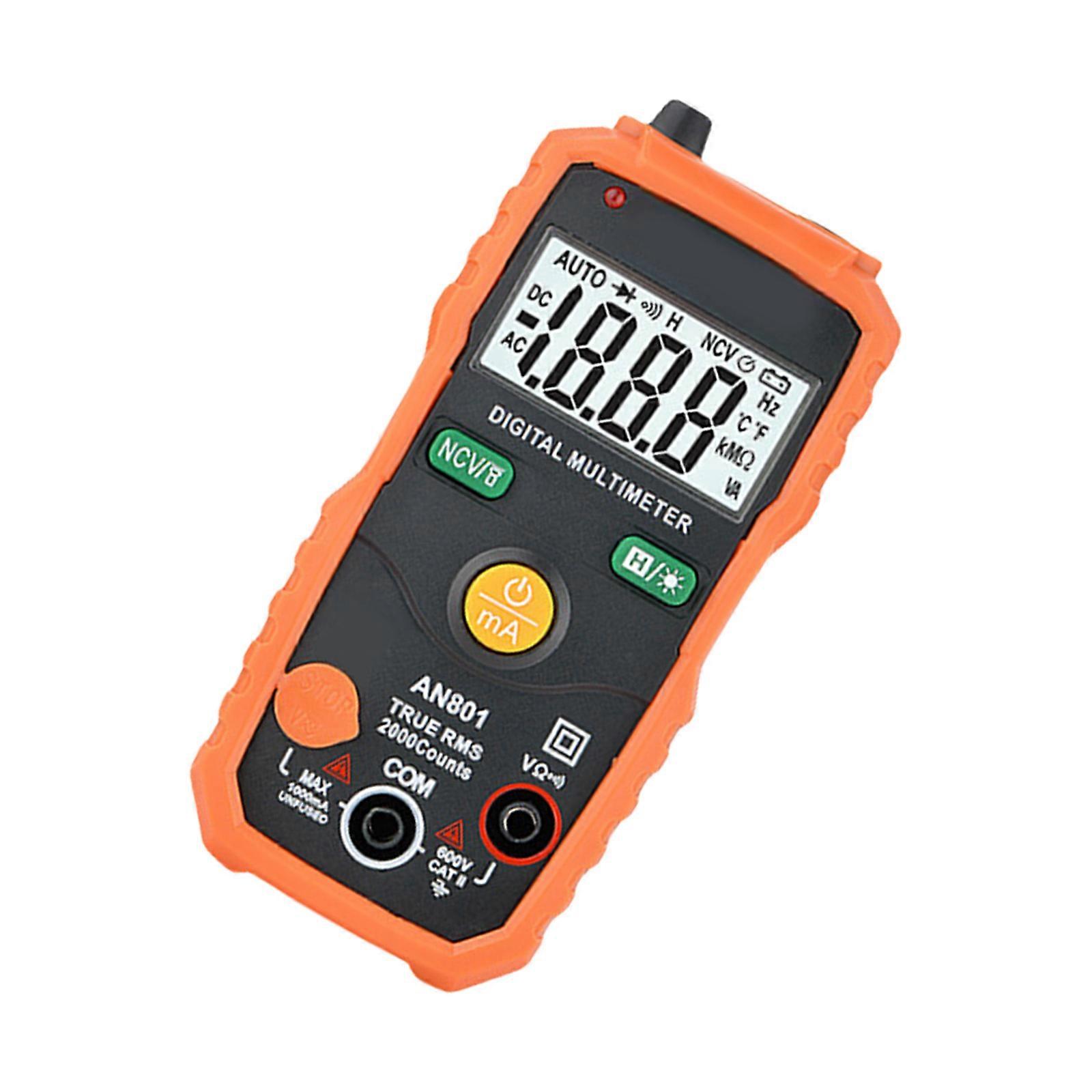 Multimeter Tester Digital Multimeter with Voltmeter and Ohm Meter Resistance; Tests Live, Continuitys Multicolor