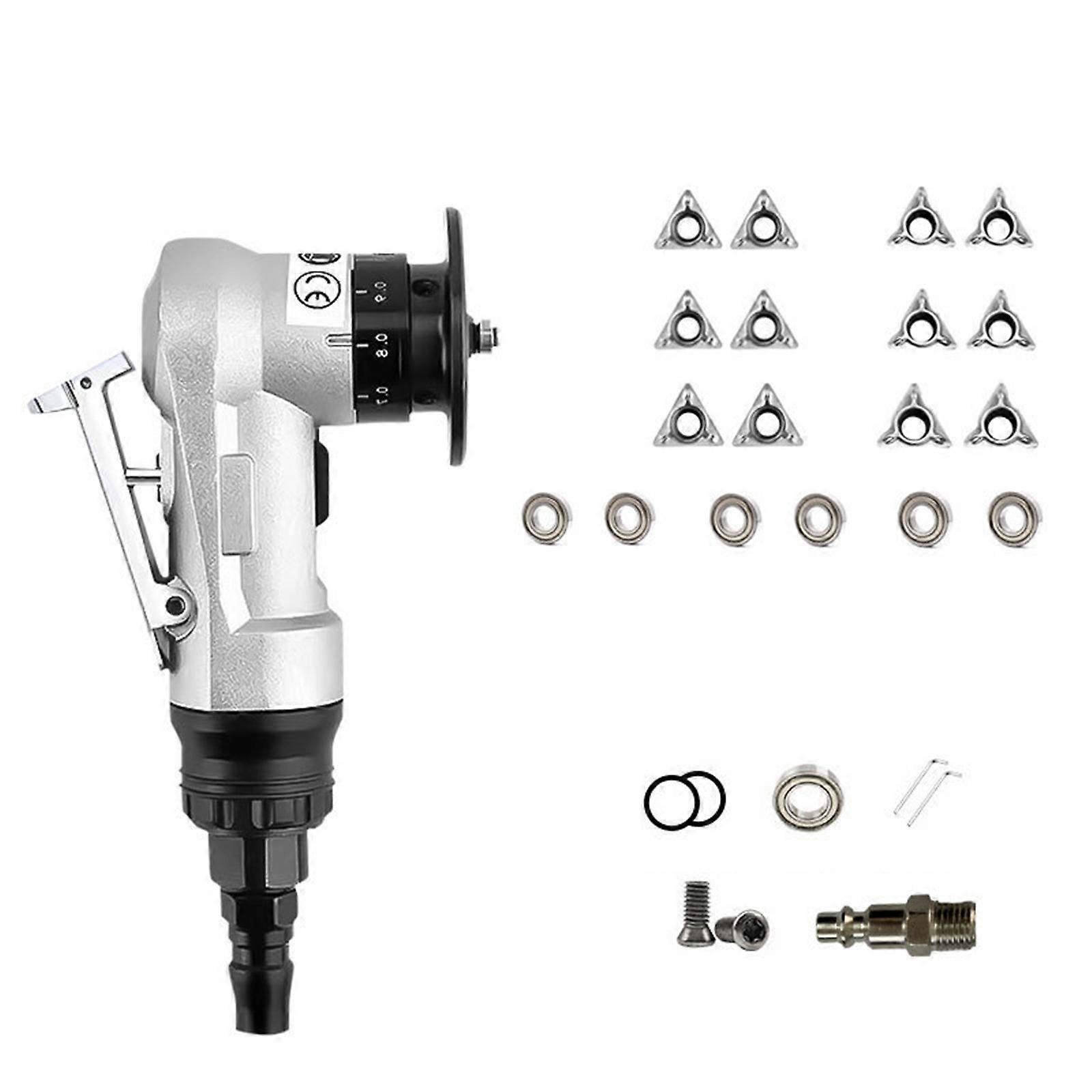 Multi Material Edging Trimming Tool Ortable Air Powered Design Plastic Steel Construction For Craftsmen And Hobbyists  Silver