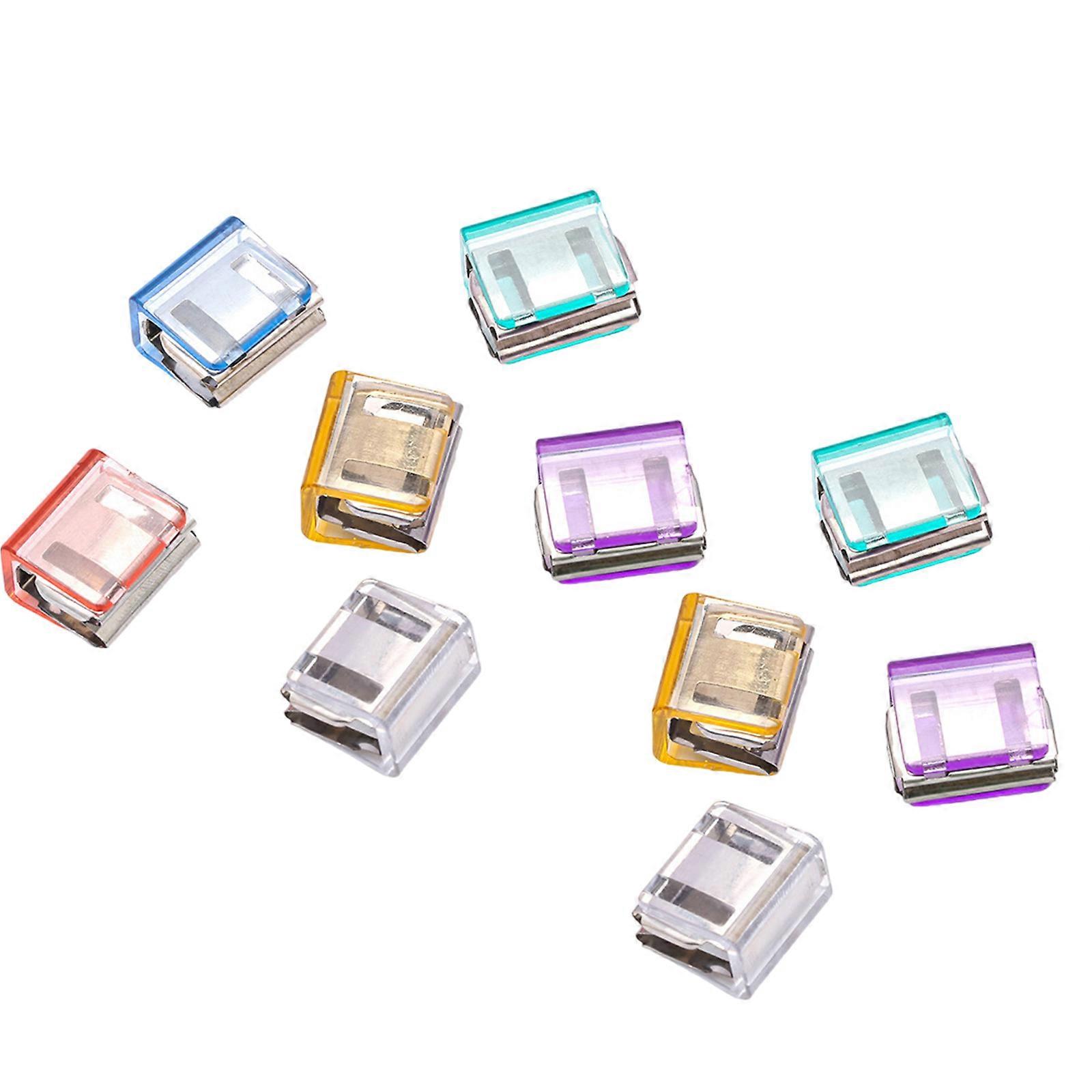 10Pieces Invisible Anti Dragging Clips Easy Adjustable Hem Tool Plastic Alloy Texture Suitable for All Sizes Pants Multicolor