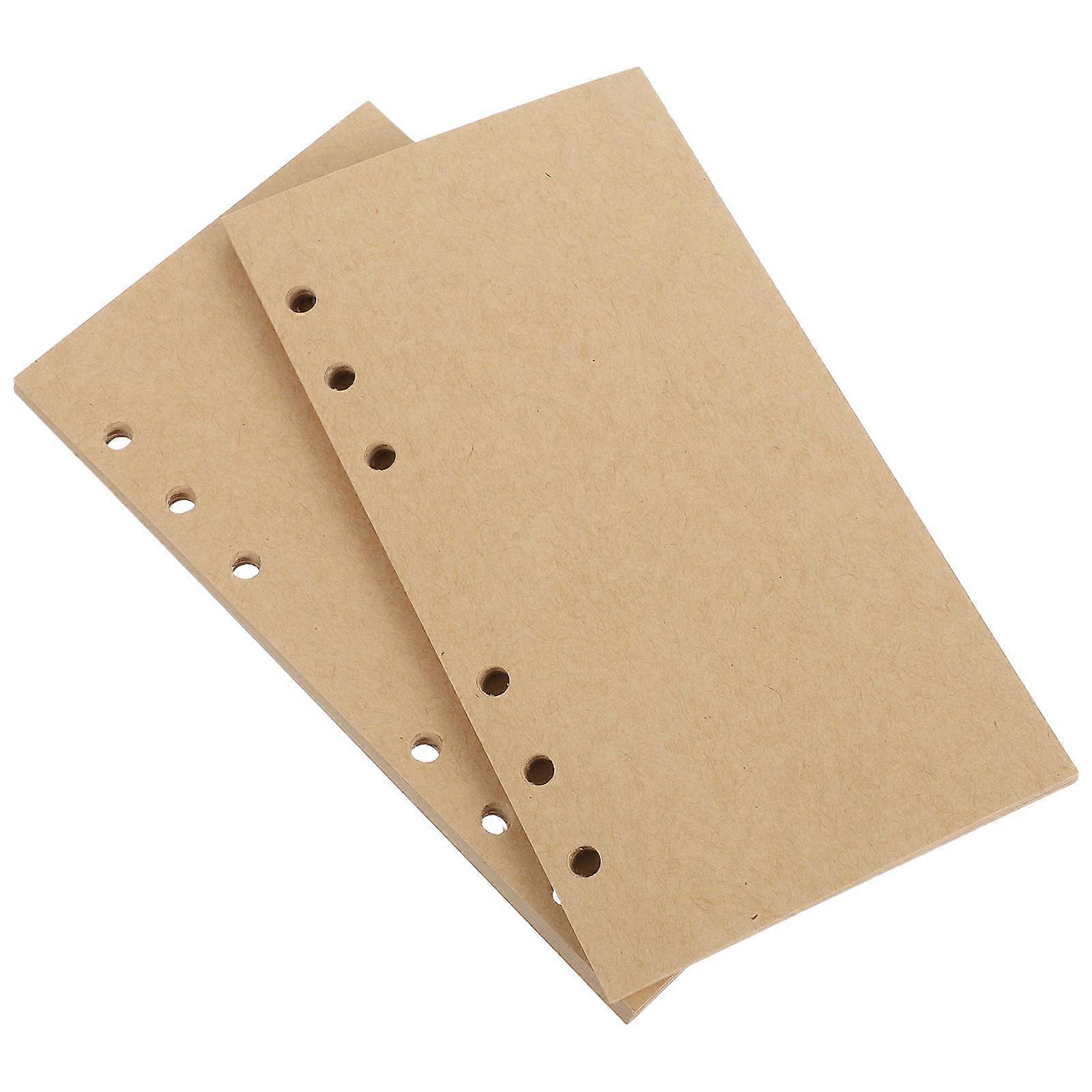 Blank Paper Inserts Hand Account Core for Binders Light Yellow Kraft Material with 80Pcs