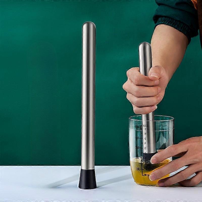 1pc Mashing Stick, Crushing Popsicle Hand Beating Lemon Hammer, Pressing Juice Stick, Mashing Shake Cup Stainless Steel Fruit Pressing Ice C