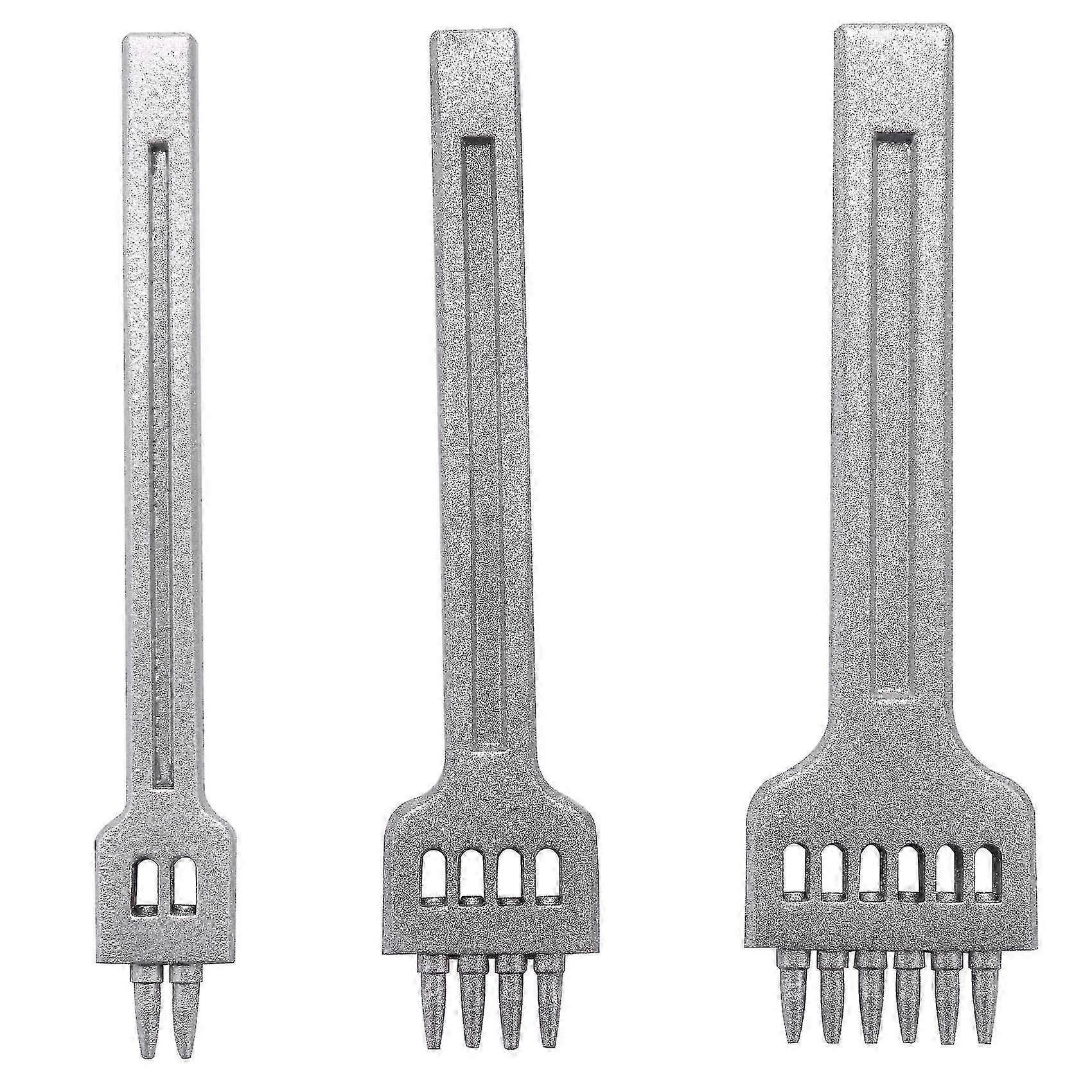 Leather Craft Round Hole Pricking Iron Chisel Head Removable Stitching Punch Chisel Tool/set