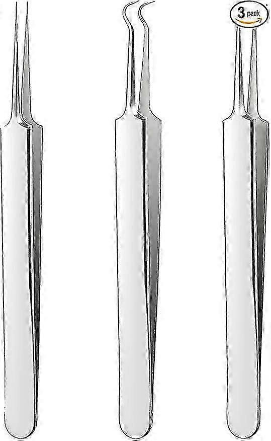 Acne Treatment Tool Set with Curved Blackhead Remover and Extractor