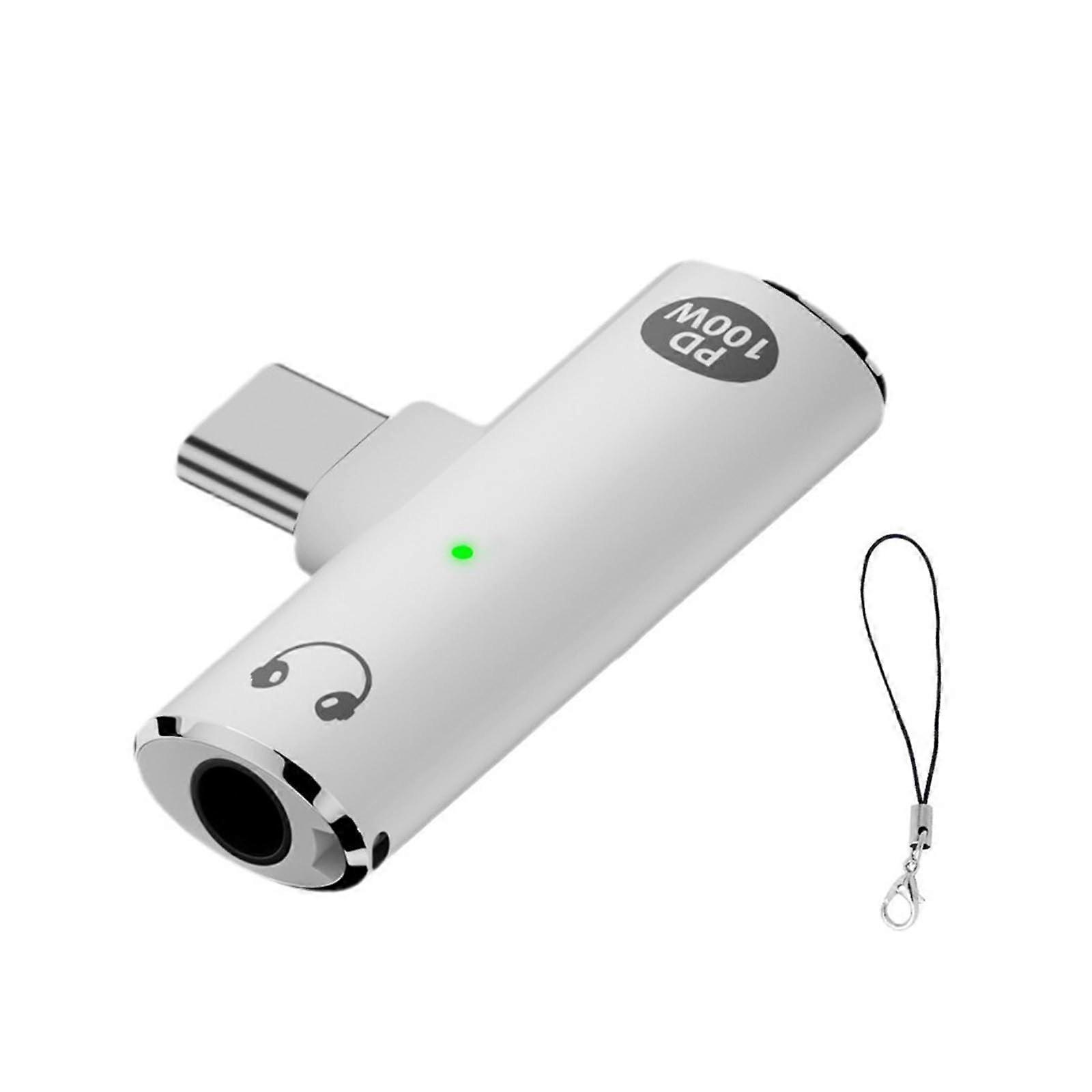 USB C to 3.5mm Headphone Adapter with Low Latency Audio for Phone Music and Gaming