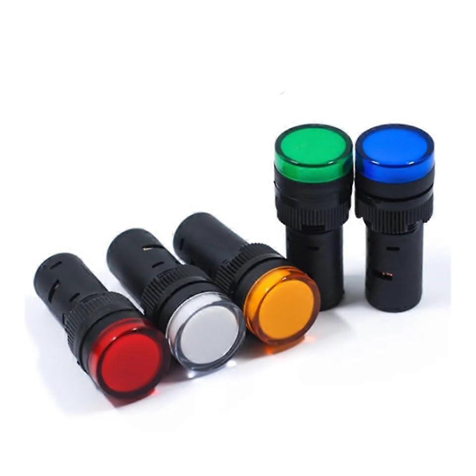 Signal Led Indicator Light 16mm Multi Color Blue Green Red White Yellow LED Lamp 12V 24V 110V 220V