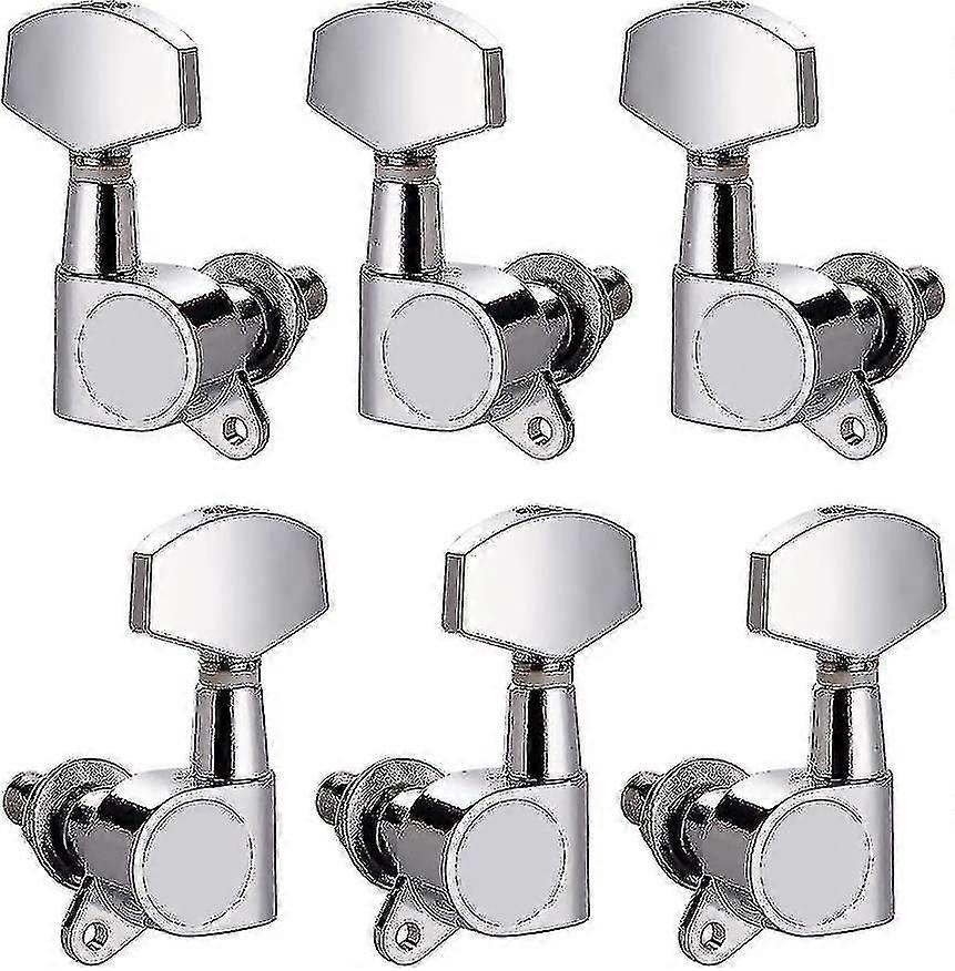 6 stk Guitar String Tuning Pegs 3l3r Chrome Tuners Guitar Machine Heads For elektrisk gitar Cy