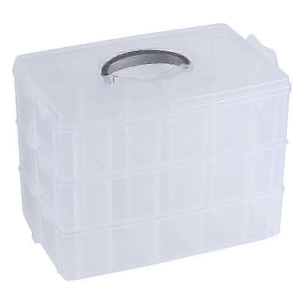 Clear Plastic Jewelry Bead Storage Box Container Craft Organizer Case Tool