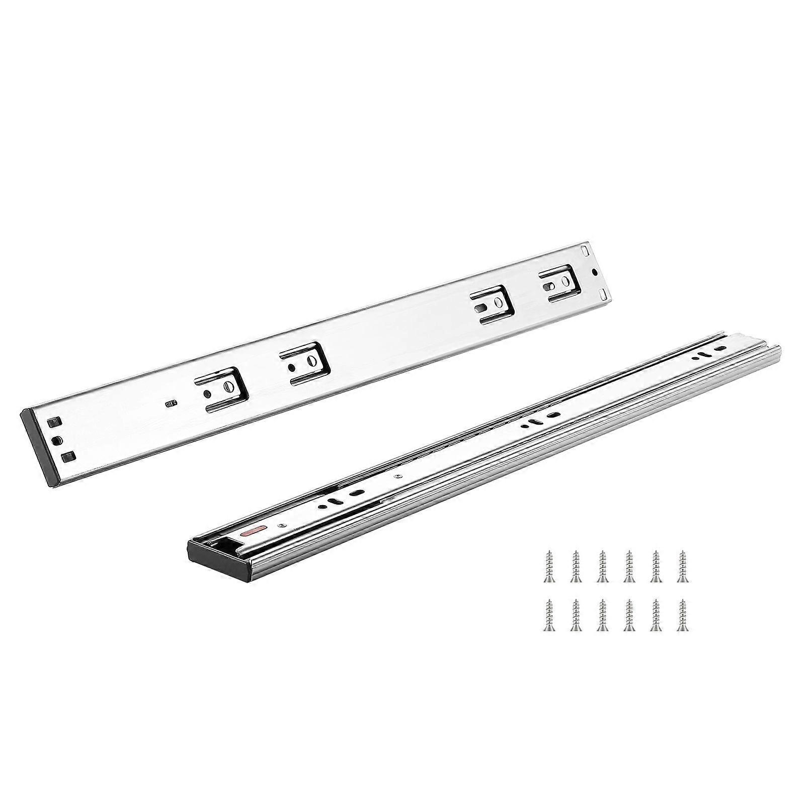 10 Pairs of 20 Inch Drawer Slides Side Mount Rails, Soft-Close Noiseless Guide Glides Cabinet Kitchen Runners with Ball Bearing