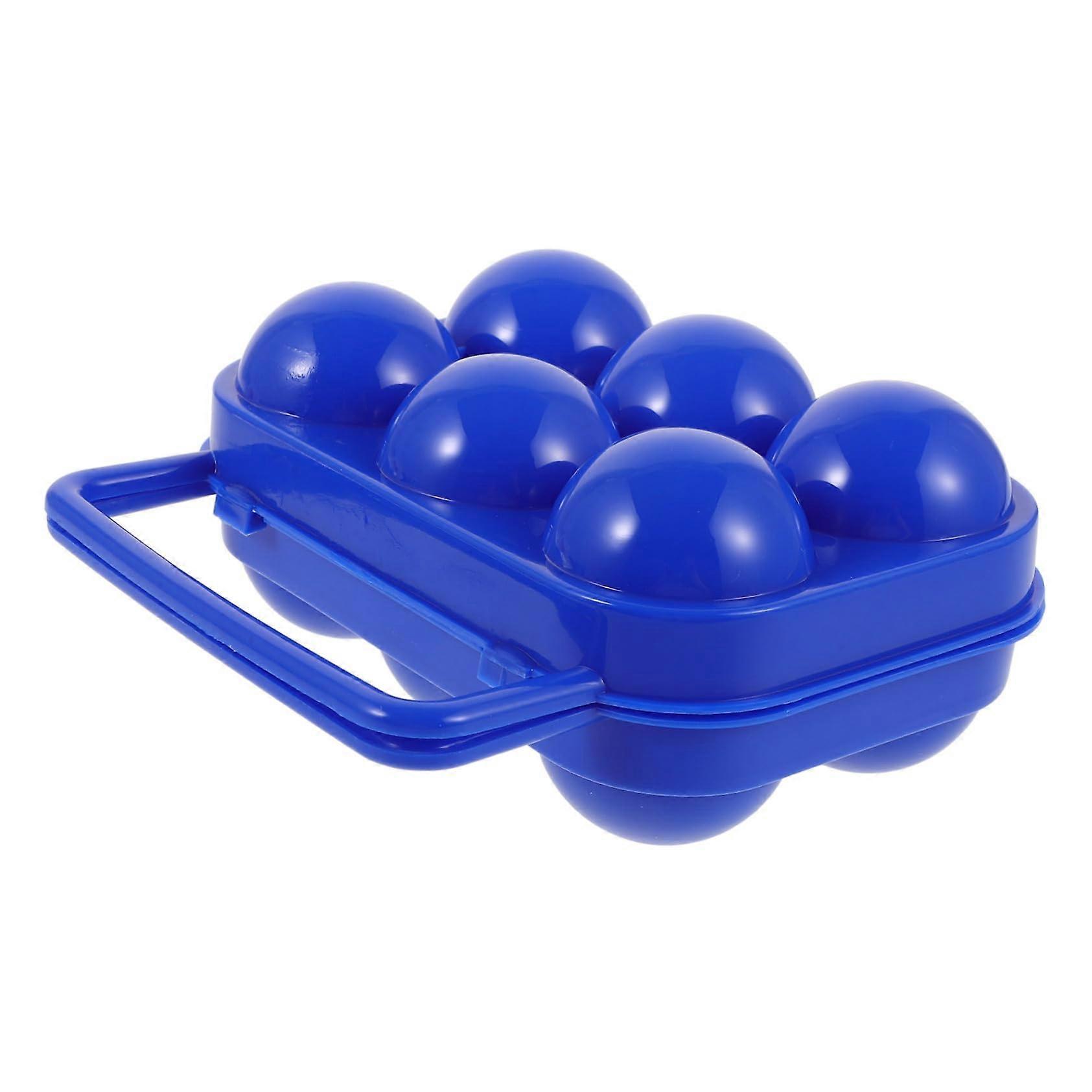 Camping Egg Holder Portable Egg Case PP Material 6 Grids Fridge Organizer Storage Container