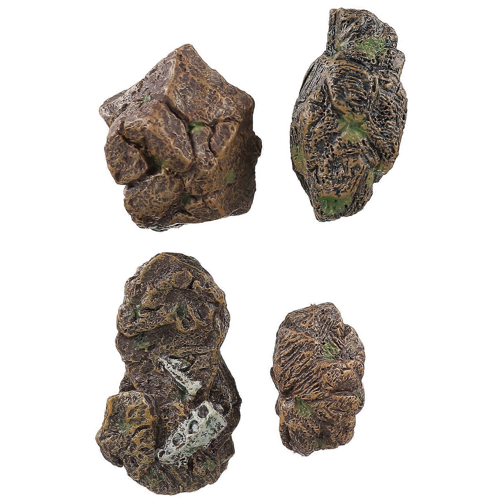 4pcs Creative Micro Landscape Adornments Simulation Stones Sand Table Ornaments