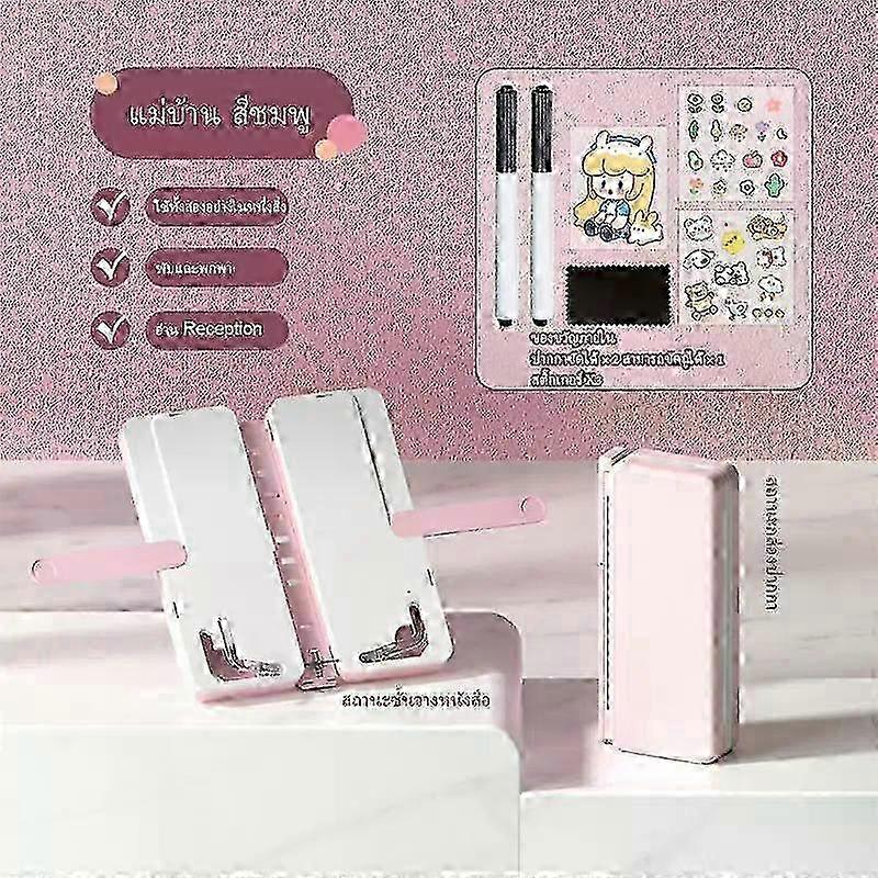 Reading Bookshelf Pocket Fashionable Convenient Durable Versatile Foldable Bookshelf For Students Pen Box Actual Save Space