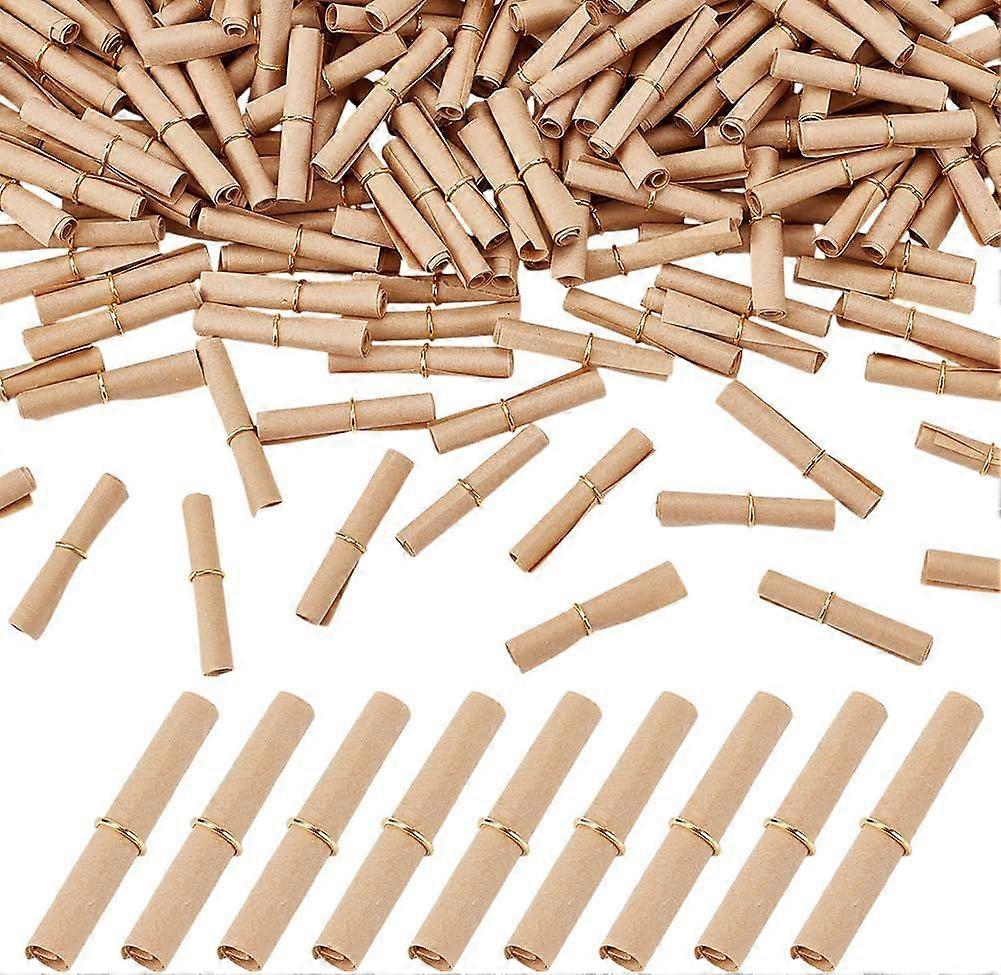 400Pcs Mini Paper Scrolls for Writing 2.4x1.3 Inch Vintage Message Scrolls Mini Writable Paper Scroll Write-On-It Valentine Message Roll for Wishing B