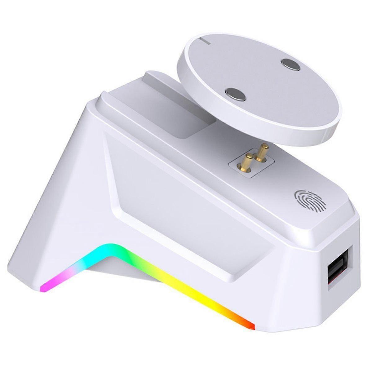 Wireless Mouse Magnetic Charging Base with Breathing Light Effect for or GPW4 Second Generation Whi