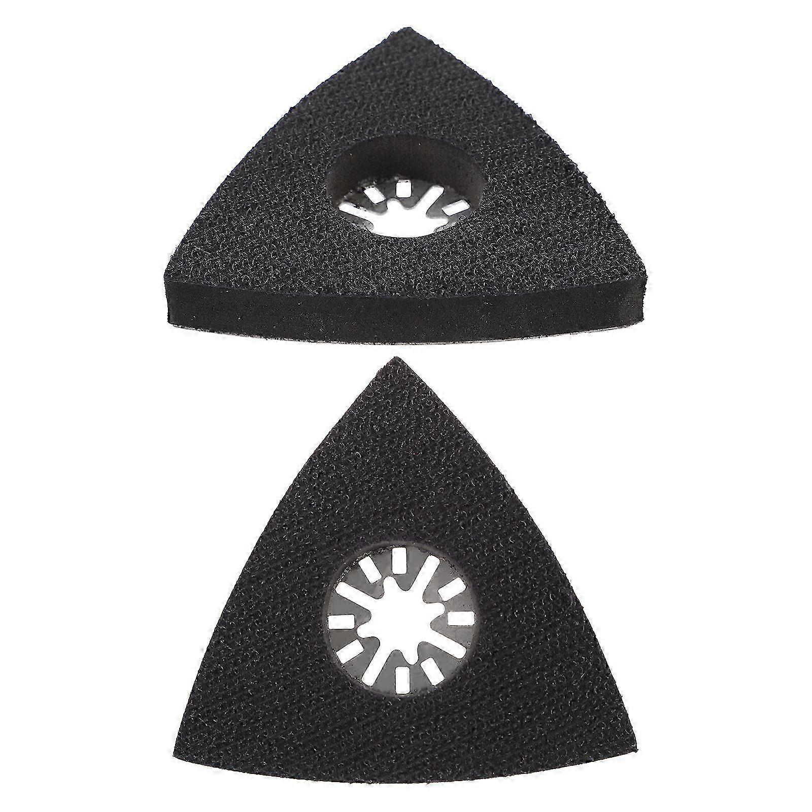 1 Set 2Pcs Triangular Sanding Discs Practical Sander Discs Supplies (Black)