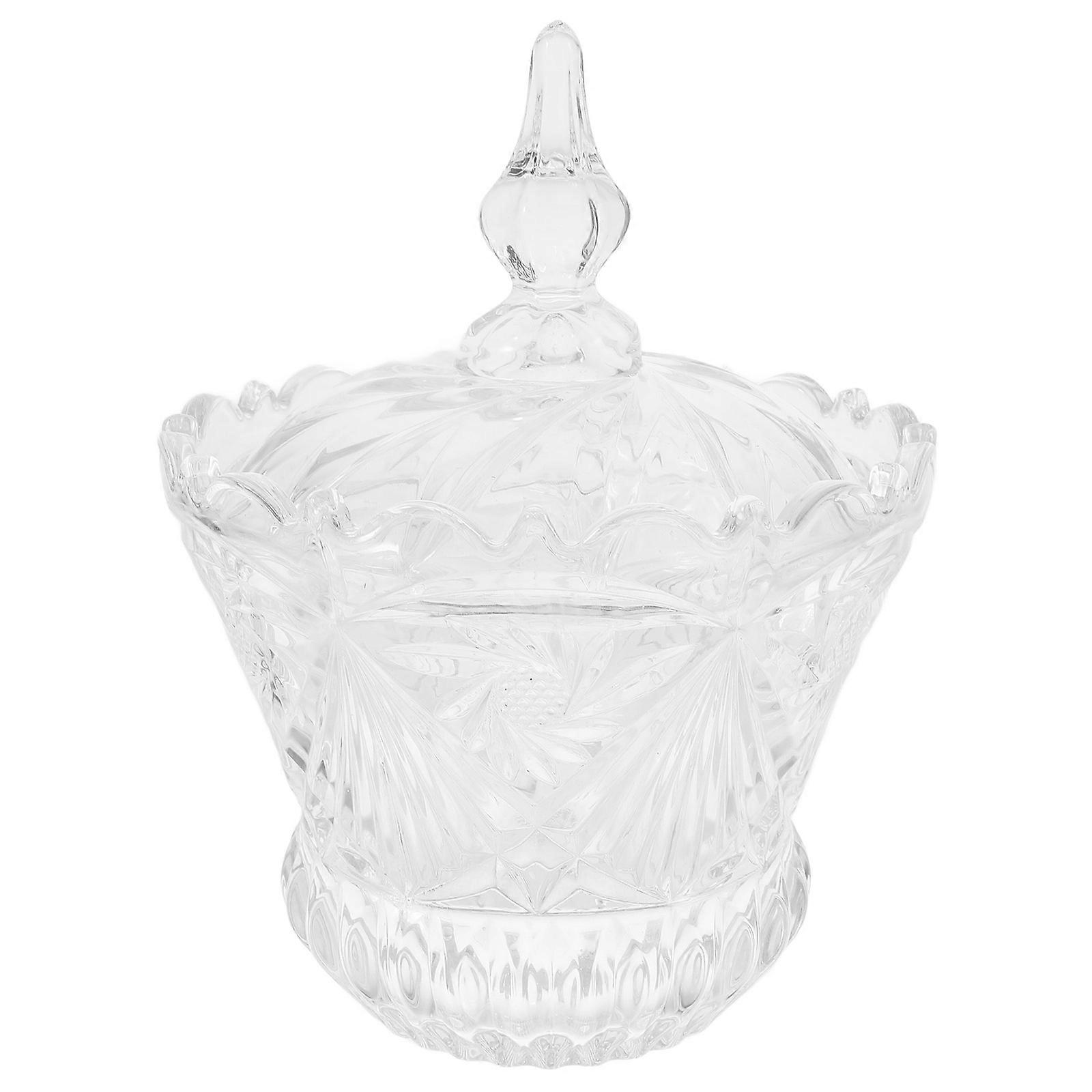 Candy Dish Glass Candy Dish with Lid for Storage Transparent Decorative