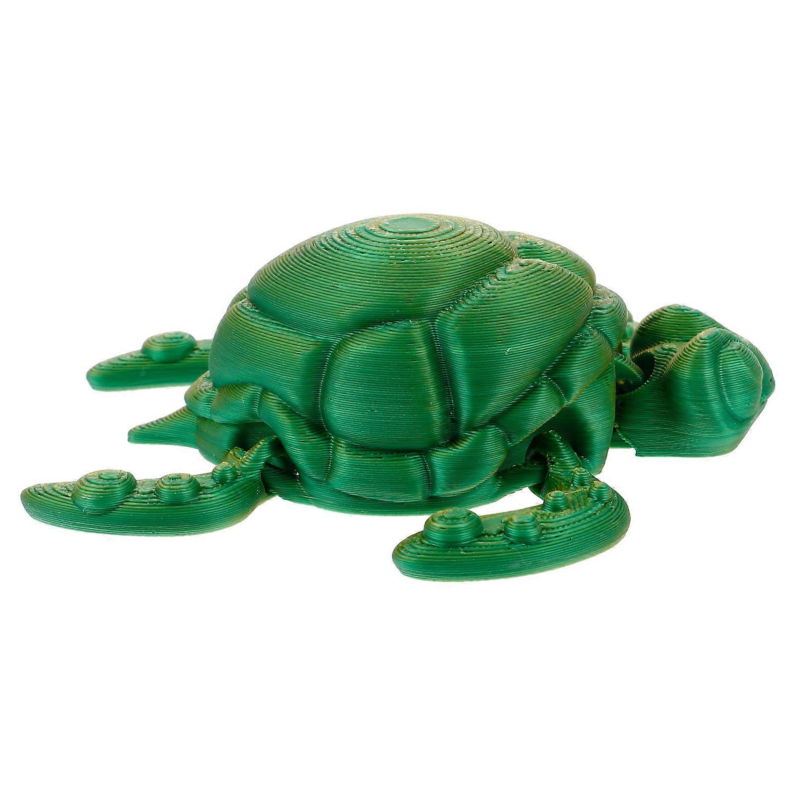 3D Printed Sea Turtle Model for Decoration Featuring Movable Joints