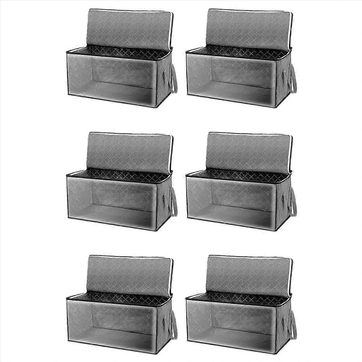 2PCS Stackable Non Woven Clothes Storage Collecting Case-Gray