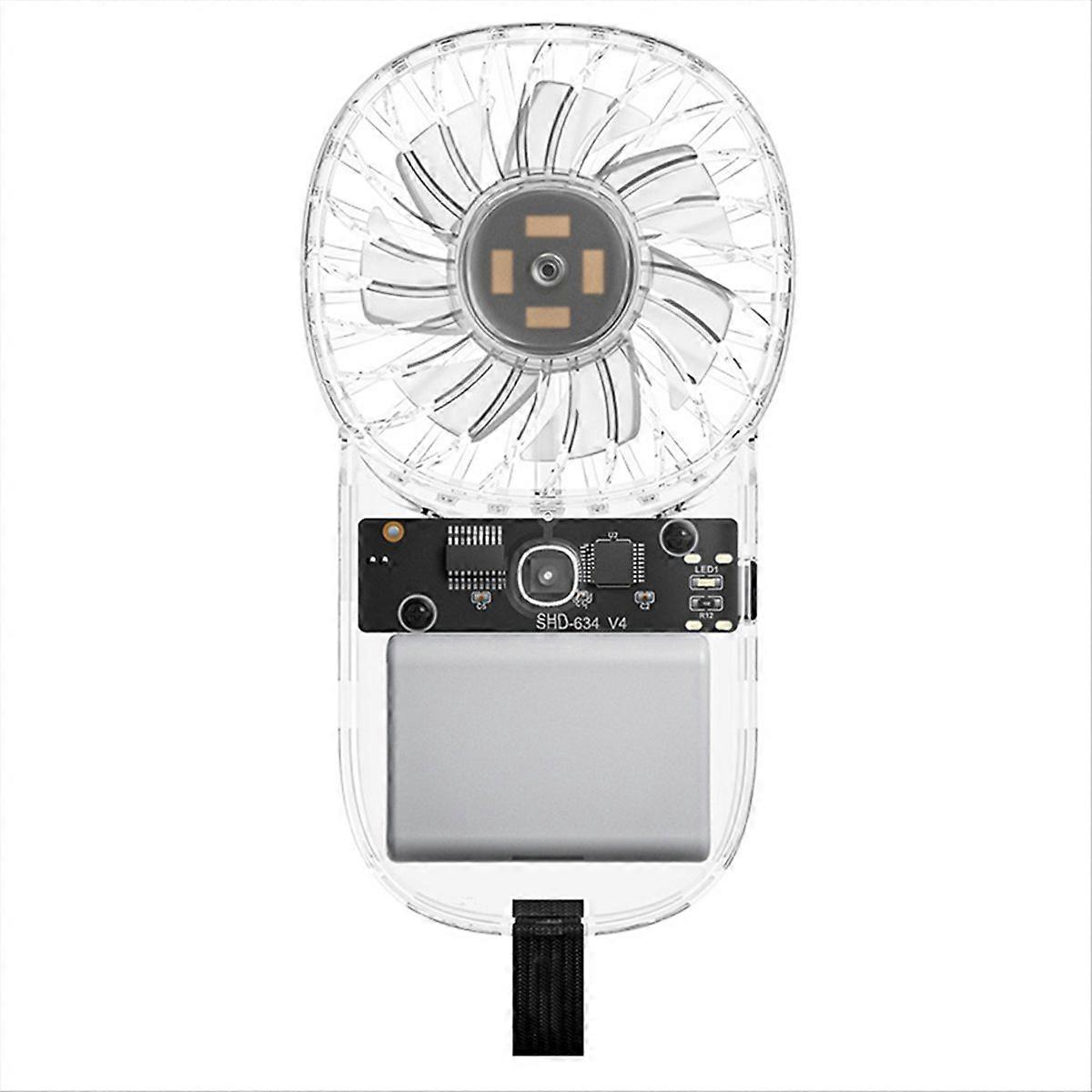 Handheld Mini Fan with Adjustable Speed and 1200mAh Battery White