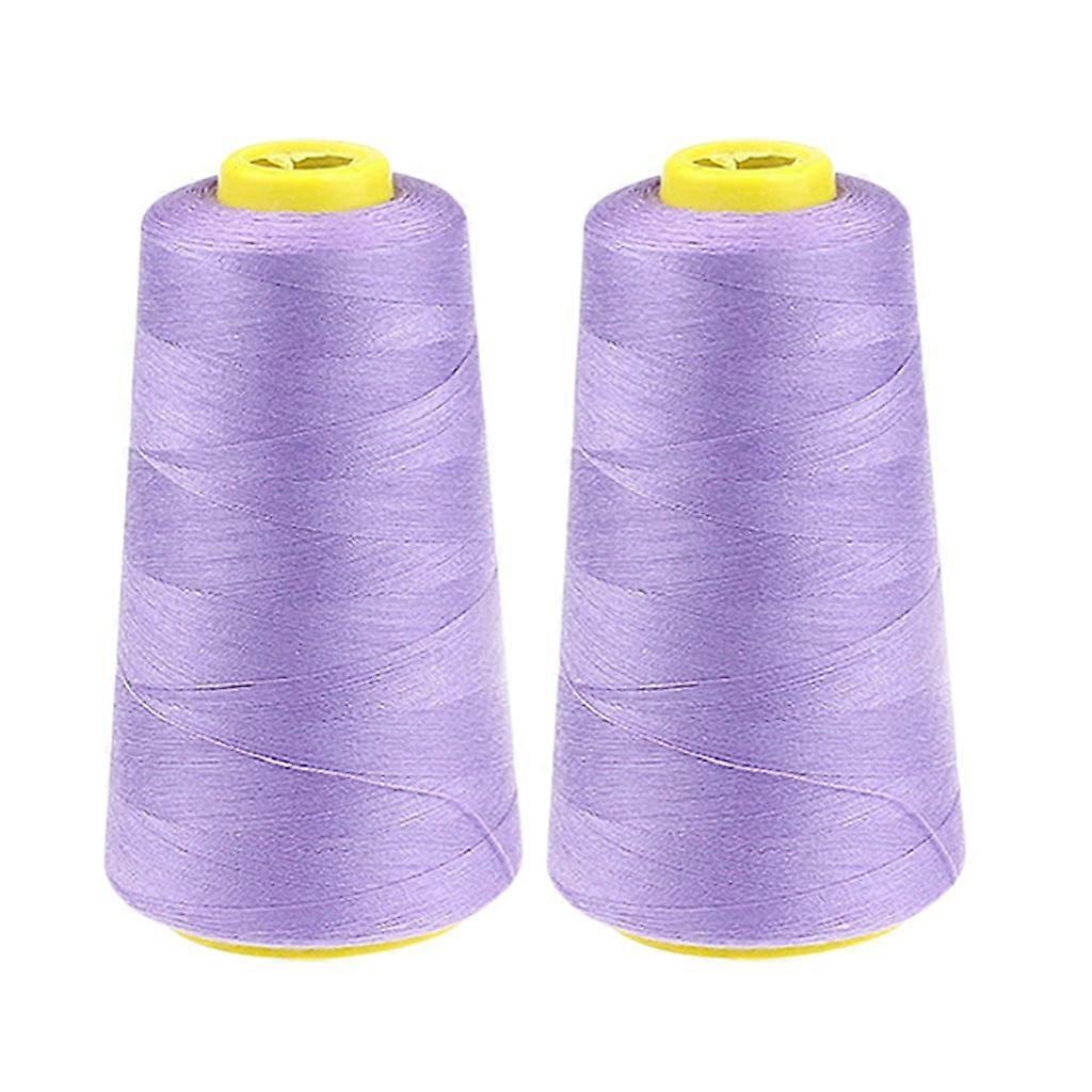 mnjin household color polyester sewing thread pagoda thread 2pc 2300 yards purple