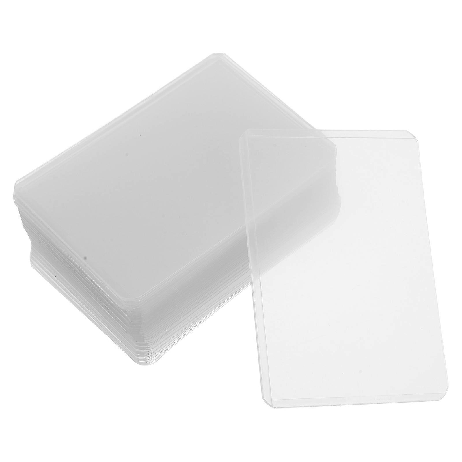 PVC Hard Plastic Card Sleeves for Baseball Card Protector 25Pcs Transparent